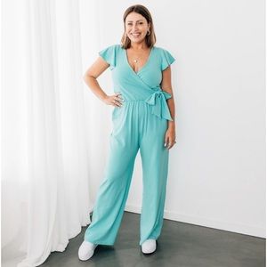 Smash and Tess Knotty Romper In Something Blue Xl